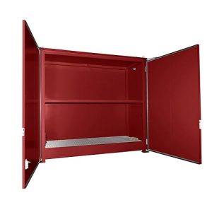 Isolierter Regalcontainer BAUER CEH 38-2, Stahl, Doppelflügeltor, B 4150 x T 1500 x H 3140 mm, rot Isolierter Regalcontainer BAUER CEH 38-2, Stahl, Doppelflügeltor, B 4150 x T 1500 x H 3140 mm, rot