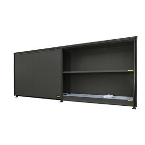 Isolierter Regalcontainer BAUER CEH 81-2, Stahl, Schiebetor, B 8400 x T 1550 x H 3190 mm, grau Isolierter Regalcontainer BAUER CEH 81-2, Stahl, Schiebetor, B 8400 x T 1550 x H 3190 mm, grau