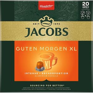 Jacobs ‚Guten Morgen XL Intense‘ Kapseln, 20 Stück Jacobs ‚Guten Morgen XL Intense‘ Kapseln, 20 Stück