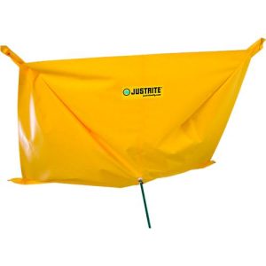 Justrite Leckage-Auffangplane, mit Ösen, PVC, wasserdicht, 1500 x 1500 mm, gelb Justrite Leckage-Auffangplane, mit Ösen, PVC, wasserdicht, 1500 x 1500 mm, gelb