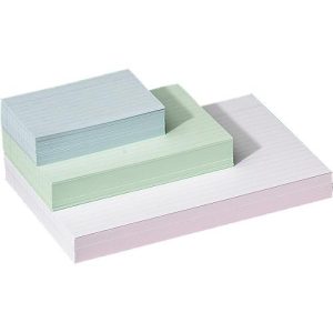 Karteikarten, liniert, Papier, 100 Stück, weiß, A7 Karteikarten, liniert, Papier, 100 Stück, weiß, A7