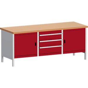 Kastenwerkbank 2078-2.3, purpurrot Kastenwerkbank 2078-2.3, purpurrot