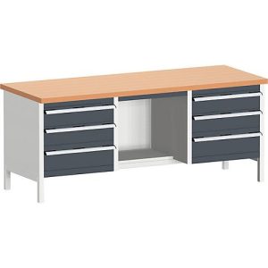 Kastenwerkbank cubio KW-2078-2.9, anthrazitgrau Kastenwerkbank cubio KW-2078-2.9, anthrazitgrau
