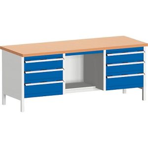 Kastenwerkbank cubio KW-2078-2.9, enzianblau Kastenwerkbank cubio KW-2078-2.9, enzianblau