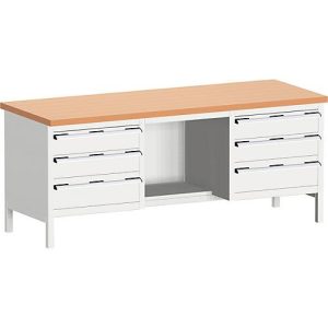 Kastenwerkbank cubio KW-2078-2.9, lichtgrau Kastenwerkbank cubio KW-2078-2.9, lichtgrau