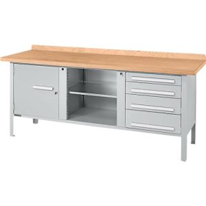 Kastenwerkbank Schäfer Shop Select PW 200-1, Buche Multiplexplatte, bis 750 kg, B 2000 x T 700 x H 840 mm, Weißaluminium Kastenwerkbank Schäfer Shop Select PW 200-1, Buche Multiplexplatte, bis 750 kg, B 2000 x T 700 x H 840 mm, Weißaluminium