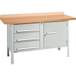 Kastenwerkbank Schäfer Shop Select PWi 150-4, Buche Multiplexplatte, bis 750 kg, B 1500 x T 700 x H 840 mm, Lichtgrau Kastenwerkbank Schäfer Shop Select PWi 150-4, Buche Multiplexplatte, bis 750 kg, B 1500 x T 700 x H 840 mm, Lichtgrau