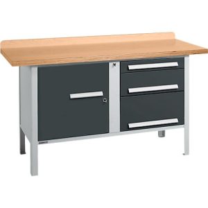 Kastenwerkbank Schäfer Shop Select PWi 150-7, Buche Multiplexplatte, bis 750 kg, B 1500 x T 700 x H 840 mm, Anthrazit Kastenwerkbank Schäfer Shop Select PWi 150-7, Buche Multiplexplatte, bis 750 kg, B 1500 x T 700 x H 840 mm, Anthrazit