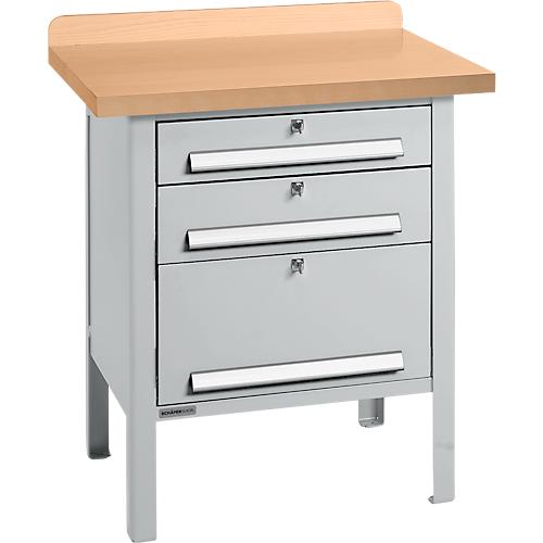 Kastenwerkbank Schäfer Shop Select PWi 75-7, mitteldichte Faserplatte (MDF), bis 750 kg, B 750 x T 680 x H 838 mm