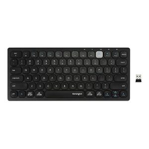 Kensington Multi-Device Dual Wireless Compact Keyboard – Tastatur – kabellos – 2.4 GHz, Bluetooth 3.0, Bluetooth 5.0 – Deutsch – Schwarz