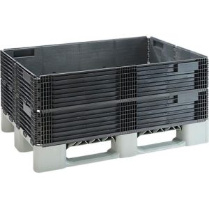 KIGA Kunststoffaufsatzrahmen KIGAFRAME®, L 1200 × B 800 × H 200 mm, stapelbar, PP/PE Recycling-Mix, schwarz KIGA Kunststoffaufsatzrahmen KIGAFRAME®, L 1200 × B 800 × H 200 mm, stapelbar, PP/PE Recycling-Mix, schwarz