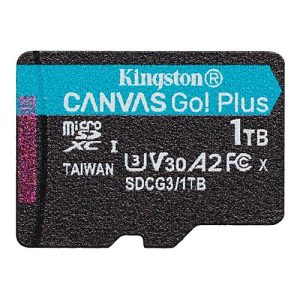 Kingston Canvas Go! Plus – Flash-Speicherkarte – 1 TB – A2 / Video Class V30 / UHS-I U3 / Class10 – microSDXC UHS-I Kingston Canvas Go! Plus – Flash-Speicherkarte – 1 TB – A2 / Video Class V30 / UHS-I U3 / Class10 – microSDXC UHS-I