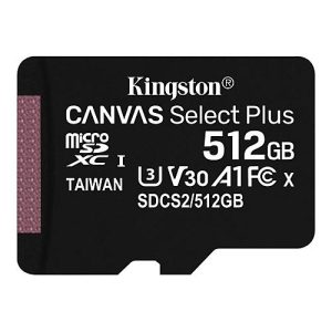 Kingston Canvas Select Plus – Flash-Speicherkarte – 512 GB – SDXC UHS-I Kingston Canvas Select Plus – Flash-Speicherkarte – 512 GB – SDXC UHS-I
