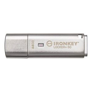 Kingston IronKey Locker+ 50 – USB-Flash-Laufwerk – verschlüsselt – 64 GB – USB 3.2 Gen 1 Kingston IronKey Locker+ 50 – USB-Flash-Laufwerk – verschlüsselt – 64 GB – USB 3.2 Gen 1