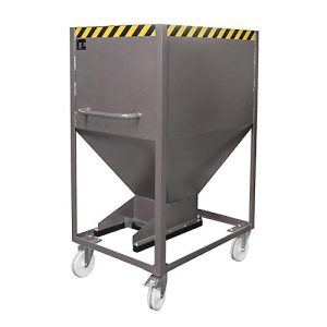 Kippbehälter SR-D 600, Tragkraft 600 kg, mit Rollen & Schieberverschluss, B 780 x H 1610 mm, Stahl, mausgrau RAL 7005 Kippbehälter SR-D 600, Tragkraft 600 kg, mit Rollen & Schieberverschluss, B 780 x H 1610 mm, Stahl, mausgrau RAL 7005