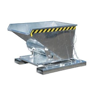 Kippbehälter Typ 3S 300 für Stapler, Tragfähigkeit 750 kg, mit 3-seitiger Kippfunktion, verzinkt Kippbehälter Typ 3S 300 für Stapler, Tragfähigkeit 750 kg, mit 3-seitiger Kippfunktion, verzinkt