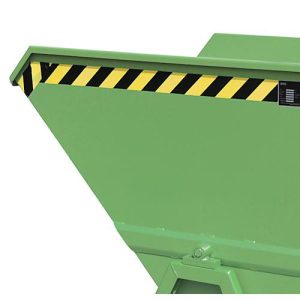 Kippmulde Bauer KS 700, Stahl, grün, B 1340 x T 1200 x H 1275 mm, 700 l, bis 1000 kg, Rollen, Manuelle Kippvorrichtung Kippmulde Bauer KS 700, Stahl, grün, B 1340 x T 1200 x H 1275 mm, 700 l, bis 1000 kg, Rollen, Manuelle Kippvorrichtung