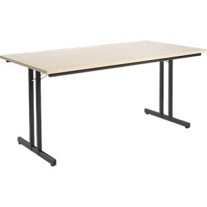 Klapptisch TR, B 1600 x T 700 x H 720 mm, Buche-Dekor/schwarz Klapptisch TR, B 1600 x T 700 x H 720 mm, Buche-Dekor/schwarz