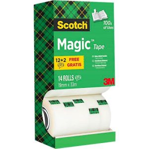Klebeband Scotch® Magic™ 8R14TPR, beschreibbar, unsichtbar, mattweiß, 14 Rollen Sparpaket Klebeband Scotch® Magic™ 8R14TPR, beschreibbar, unsichtbar, mattweiß, 14 Rollen Sparpaket