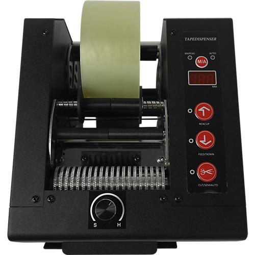 Klebebandabroller H700, automatisch, für Rollen mit Ø 300 x B 8-80 mm, 150 mm/s, Stahl, schwarz