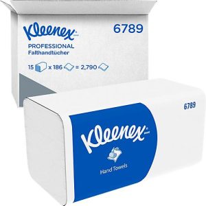 Kleenex® Falthandtücher Ultra Interfold 6789, 2-lagig, Zick-Zack-Falzung, 217 x 210 mm, 2790 Blatt, hochweiß Kleenex® Falthandtücher Ultra Interfold 6789, 2-lagig, Zick-Zack-Falzung, 217 x 210 mm, 2790 Blatt, hochweiß