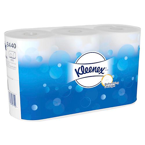 Kleenex® Toilettenpapier 8440, 3-lagig, kompatibel mit Aquarius™ Twin Roll Toilettenpapierspendern, 36 Rollen a 350 Blatt, weiß