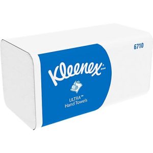 Kleenex® Ultra™ Papierhandtücher 6710, 3-lagig, weiß, 31,8 x 21,5 cm, Interfold-Faltung, 15 Packungen á 96 Tücher Kleenex® Ultra™ Papierhandtücher 6710, 3-lagig, weiß, 31,8 x 21,5 cm, Interfold-Faltung, 15 Packungen á 96 Tücher