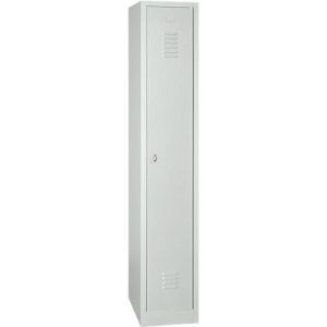 Kleiderspind, 1 Tür, B 415 x T 500 x H 1800 mm, Drehriegelverschluss, lichtgrau Kleiderspind, 1 Tür, B 415 x T 500 x H 1800 mm, Drehriegelverschluss, lichtgrau