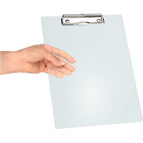 Klemmbrett MAUL, DIN A4, mit Aufhängeöse, 318 x 226 x 15 mm, Kunststoff, transparent