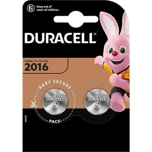Knopfzellen Duracell CR2016, Lithium, 3 V, 75 mAh, Ø 20 x H 1,6 mm, 2 Stück Knopfzellen Duracell CR2016, Lithium, 3 V, 75 mAh, Ø 20 x H 1,6 mm, 2 Stück