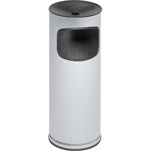 Kombi-Ascher VAR, rund, 17 l, für Innen & Außen, mit Sieb & Kantenschutz, Ø 250 x H 610 mm, Stahlblech, Edelstahl Kombi-Ascher VAR, rund, 17 l, für Innen & Außen, mit Sieb & Kantenschutz, Ø 250 x H 610 mm, Stahlblech, Edelstahl