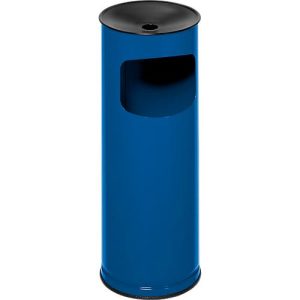 Kombi-Ascher VAR, rund, 17 l, für Innen & Außen, mit Sieb & Kantenschutz, Ø 250 x H 610 mm, Stahlblech, enzianblau Kombi-Ascher VAR, rund, 17 l, für Innen & Außen, mit Sieb & Kantenschutz, Ø 250 x H 610 mm, Stahlblech, enzianblau