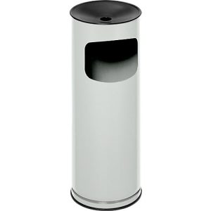 Kombi-Ascher VAR, rund, 17 l, für Innen & Außen, mit Sieb & Kantenschutz, Ø 250 x H 610 mm, Stahlblech, lichtgrau Kombi-Ascher VAR, rund, 17 l, für Innen & Außen, mit Sieb & Kantenschutz, Ø 250 x H 610 mm, Stahlblech, lichtgrau