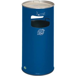 Kombi-Ascher VAR, rund, 37 l, für Innen & Außen, mit Sieb & Kantenschutz, Ø 320 x H 700 mm, Stahlblech, enzianblau Kombi-Ascher VAR, rund, 37 l, für Innen & Außen, mit Sieb & Kantenschutz, Ø 320 x H 700 mm, Stahlblech, enzianblau