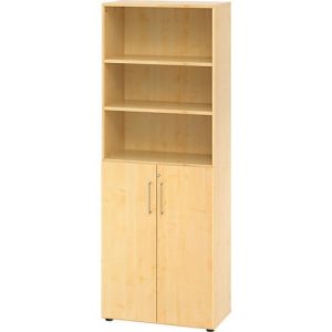 Kombischrank Breno, 6OH, Schrank- und Regalelement, abschließbar, B 800 x T 420 x H 2156 mm, Spanplatte, Ahorn/Ahorn Kombischrank Breno, 6OH, Schrank- und Regalelement, abschließbar, B 800 x T 420 x H 2156 mm, Spanplatte, Ahorn/Ahorn