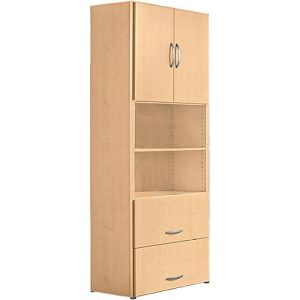 Kombischrank PALENQUE, 6 OH, Holztüren, HR-Auszug, B 800 x T 420 x H 2160 mm, Buche Kombischrank PALENQUE, 6 OH, Holztüren, HR-Auszug, B 800 x T 420 x H 2160 mm, Buche