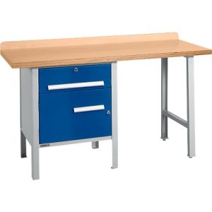 Kombiwerkbank Schäfer Shop Select PWi 150-2, Buche Multiplexplatte, bis 750 kg, B 1500 x T 700 x H 840 mm, Enzianblau Kombiwerkbank Schäfer Shop Select PWi 150-2, Buche Multiplexplatte, bis 750 kg, B 1500 x T 700 x H 840 mm, Enzianblau