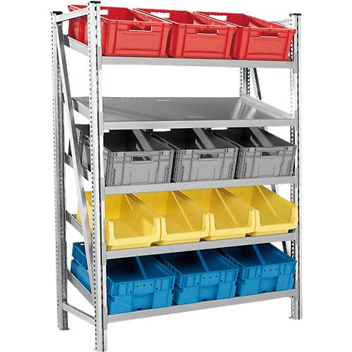 Komplettregal R 7000, 5 schräge Fachebenen, T 600 x B 1283 mm