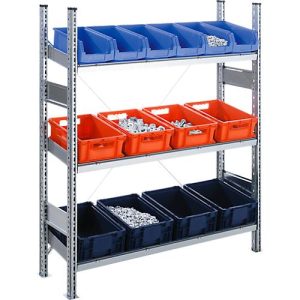 Komplettregal SBR 3000, Anbaufeld, 3 schräge Fachebene, 1536 x 500 x 1283 mm Komplettregal SBR 3000, Anbaufeld, 3 schräge Fachebene, 1536 x 500 x 1283 mm