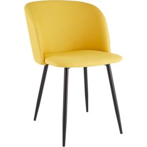 Konferenzstuhl, 2er-Set, B 570 x T 540 x H 810 mm, gepolstert, Gestell schwarz, Stoffbezug safran Konferenzstuhl, 2er-Set, B 570 x T 540 x H 810 mm, gepolstert, Gestell schwarz, Stoffbezug safran