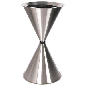 Konischer Standaschenbecher Diabola ECO, Alu-Einlegeschale, H 710 mm, ø 400 mm, Edelstahl Konischer Standaschenbecher Diabola ECO, Alu-Einlegeschale, H 710 mm, ø 400 mm, Edelstahl