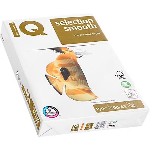 Kopierpapier Mondi IQ Smooth, DIN A3, 100 g/m², hochweiß, 1 Paket = 500 Blatt