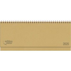 Korsch Tischquerkalender 2025 Edition Natur, Wochenübersicht, Kalendarium in D/GB, B 298 x H 105 mm, braun Korsch Tischquerkalender 2025 Edition Natur, Wochenübersicht, Kalendarium in D/GB, B 298 x H 105 mm, braun
