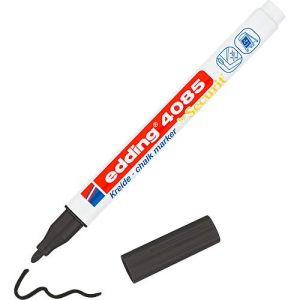 Kreidemarker edding 4085 , für glatte Oberflächen, Strichbreite 1-2 mm, Rundspitze, schwarz Kreidemarker edding 4085 , für glatte Oberflächen, Strichbreite 1-2 mm, Rundspitze, schwarz