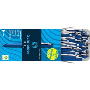 Kugelschreiber Schneider K15, Medium 1,0 mm, 50 Stück, blau Kugelschreiber Schneider K15, Medium 1,0 mm, 50 Stück, blau