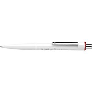 Kugelschreiber Schneider K3 Biosafe, Strichstärke M, dokumentenecht, Biokunststoff, Schaft weiß, Schriftfarbe rot, 10 Stück Kugelschreiber Schneider K3 Biosafe, Strichstärke M, dokumentenecht, Biokunststoff, Schaft weiß, Schriftfarbe rot, 10 Stück