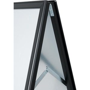 Kundenstopper A1, spritzwassergeschützt, beidseitig einsetzbar, schwarz pulverbeschichtet Kundenstopper A1, spritzwassergeschützt, beidseitig einsetzbar, schwarz pulverbeschichtet