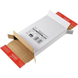Kurierpaket, B 250 x T 353 x H 20 mm, portooptimiert, Selbstklebeverschluss, weiß, 20 Stück Kurierpaket, B 250 x T 353 x H 20 mm, portooptimiert, Selbstklebeverschluss, weiß, 20 Stück