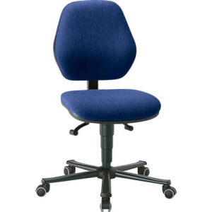 Labordrehstuhl LEANOS 9133, mit Rollen, Stoffpolster, Duotec blau Labordrehstuhl LEANOS 9133, mit Rollen, Stoffpolster, Duotec blau