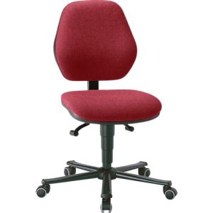 Labordrehstuhl LEANOS 9133,mit Rollen, Stoffpolster, Duotec rot Labordrehstuhl LEANOS 9133,mit Rollen, Stoffpolster, Duotec rot